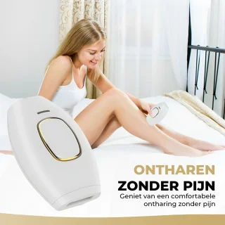 GoGoldPro IPL Ontharingsapparaat Wit Zwart Roze