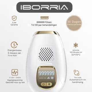IBORRIA T2 IPL Laser Ontharingsapparaat Wit