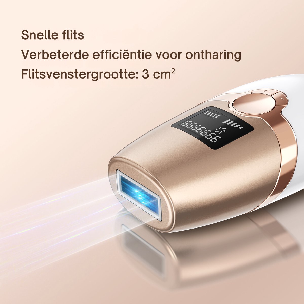 IBORRIA T4 Compact IPL Laser Ontharingsapparaat Champagne Goud