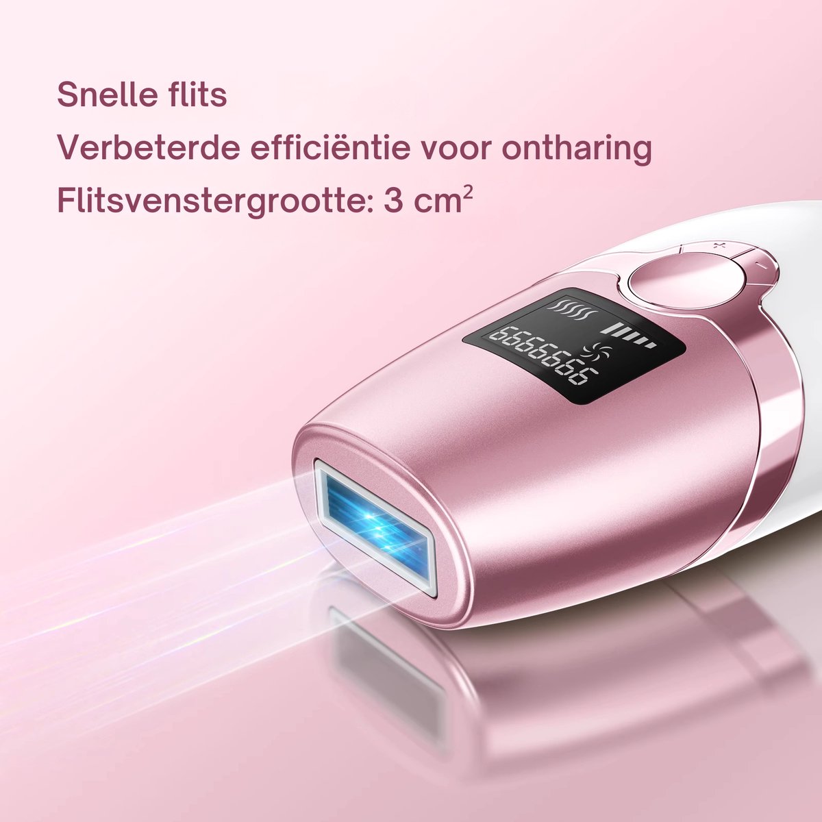 IBORRIA T4 Compact IPL Laser Ontharingsapparaat Roze