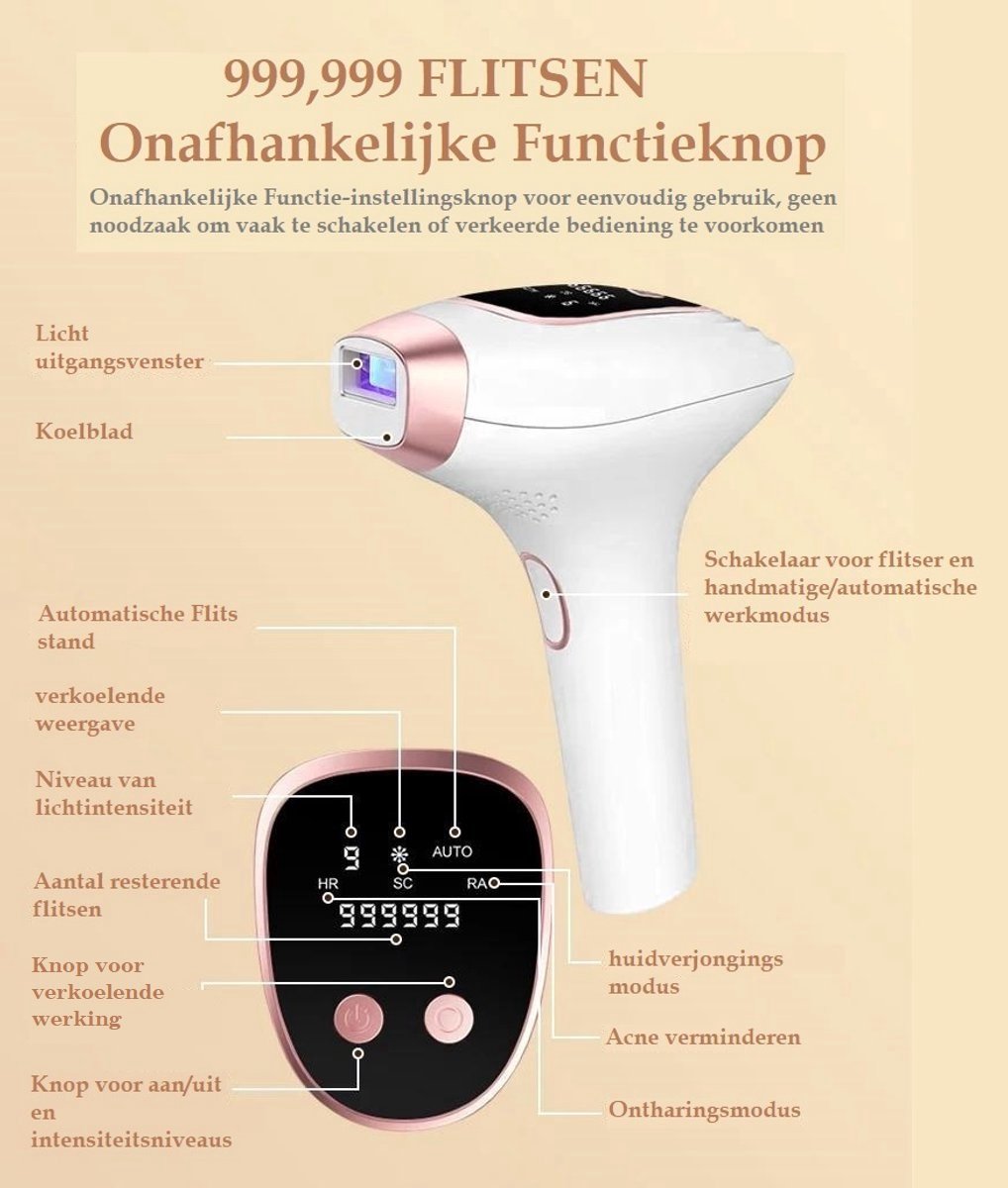 Intimi IPL Slim Laser Ontharingsapparaat voor Mannen en Vrouwen