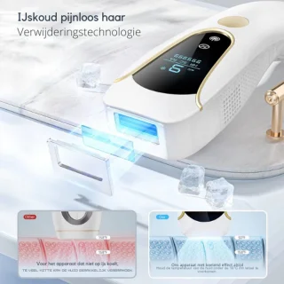 IPL Haarlaser Epilator Set Cooler Bevriezer Gratis Zonnebril Scheermesje