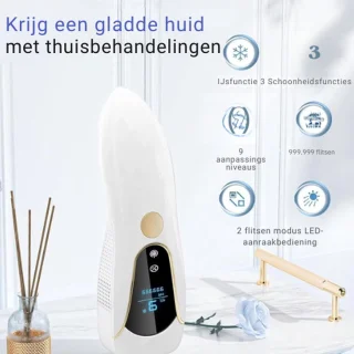 IPL Haarlaser Epilator Set Cooler Bevriezer Gratis Zonnebril Scheermesje