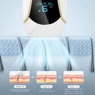 IPL Haarlaser Epilator Set Cooler Bevriezer Gratis Zonnebril Scheermesje