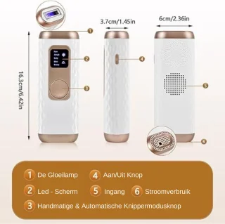 IPL Laser Ontharingsapparaat 3-in-1 voor Gezicht en Lichaam