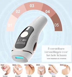 IPL Laser Ontharingsapparaat 999.999 Flitsen Gezicht & Lichaam