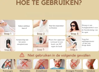 IPL Laser Ontharingsapparaat 999.999 Flitsen Gezicht & Lichaam