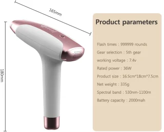 IPL Laser Ontharingsapparaat Haarverwijderaar 999.999 Flitsen - Inclusief Beschermbril & Scheermes