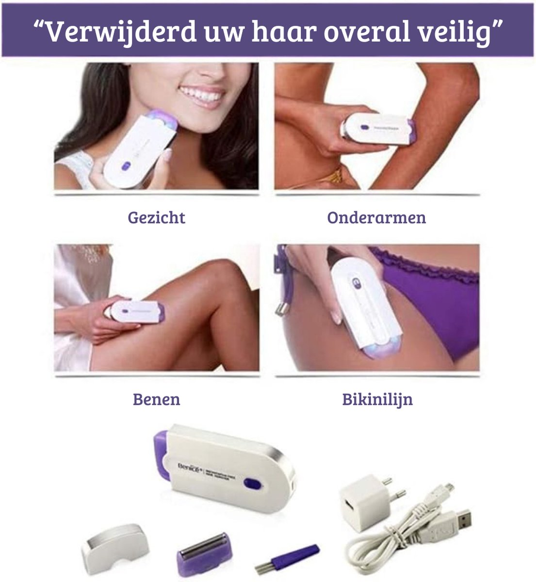 IPL Laser Ontharingsapparaat Luxe Epilator USB Draagbaar