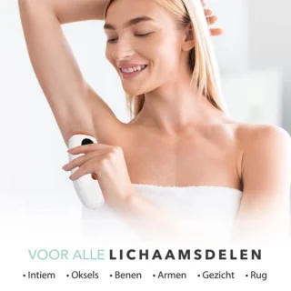 IPL Laser Ontharingsapparaat Wit inclusief beschermingsbril en scheermes