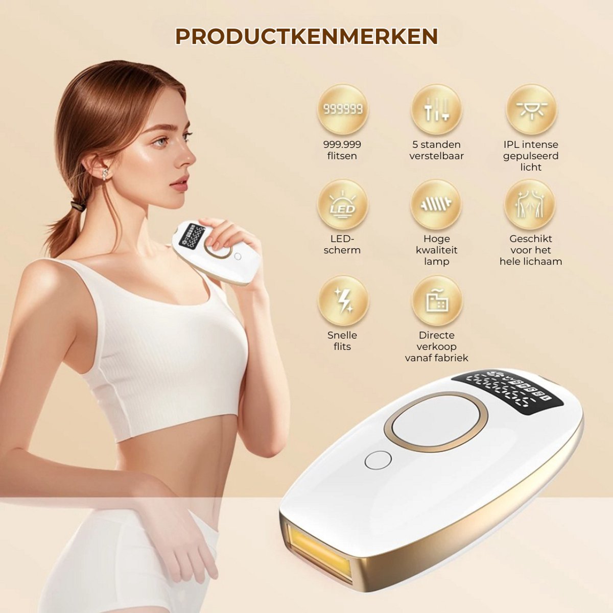 IPL Pro Laser Ontharingsapparaat voor Mannen & Vrouwen