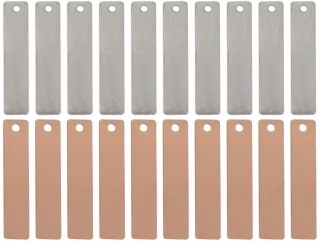 Koper-Zink Anodeplaten - Set 20 stuks - Koperkleurig