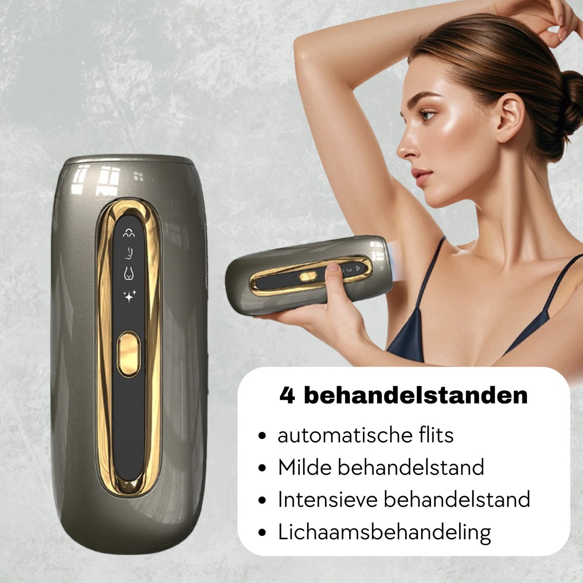 Laser IPL Ontharingsapparaat voor Dames & Heren inclusief Accessoires