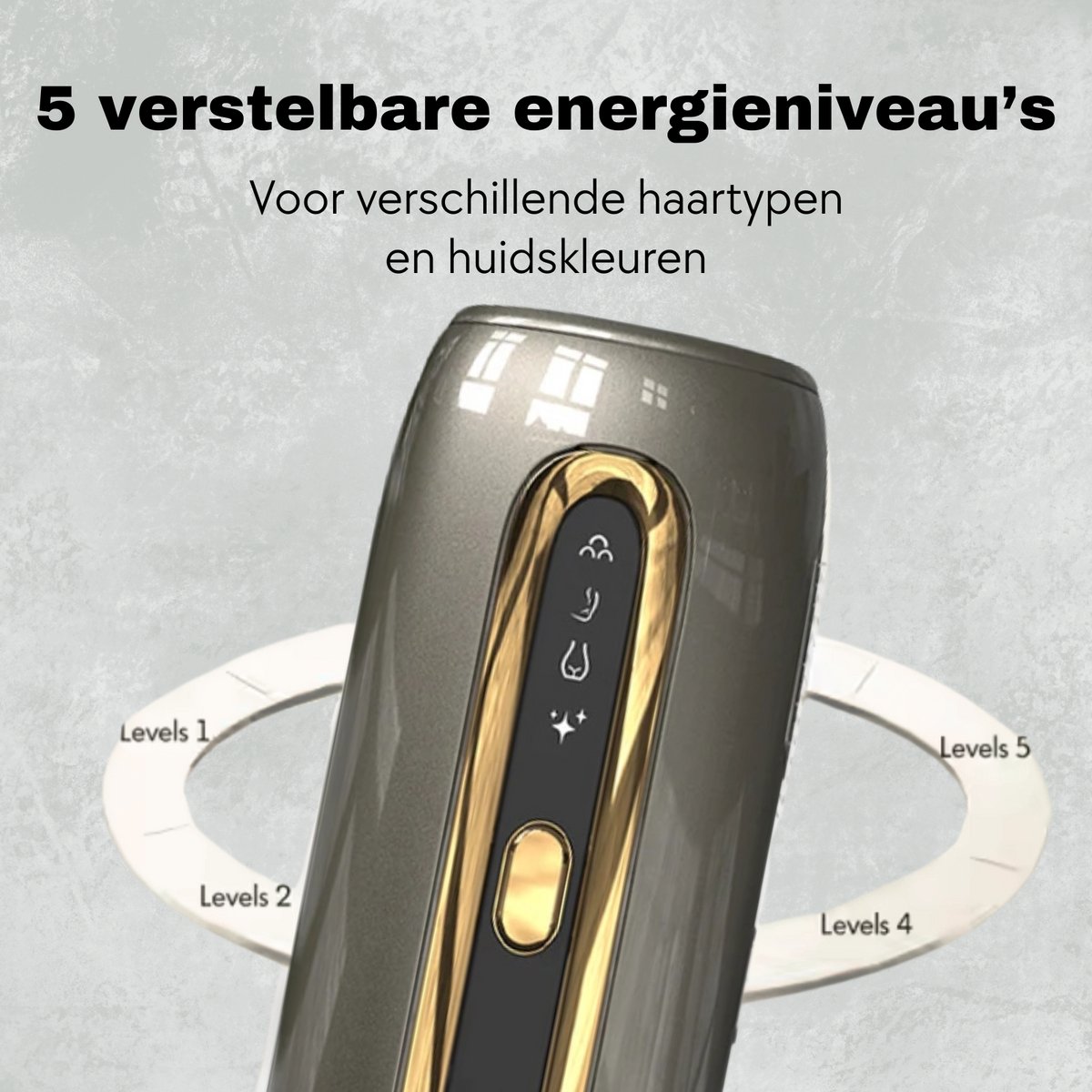 Laser IPL Ontharingsapparaat voor Dames & Heren inclusief Accessoires