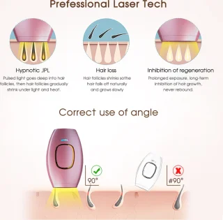 Laser Ontharingsapparaat Epilator Dames Roze