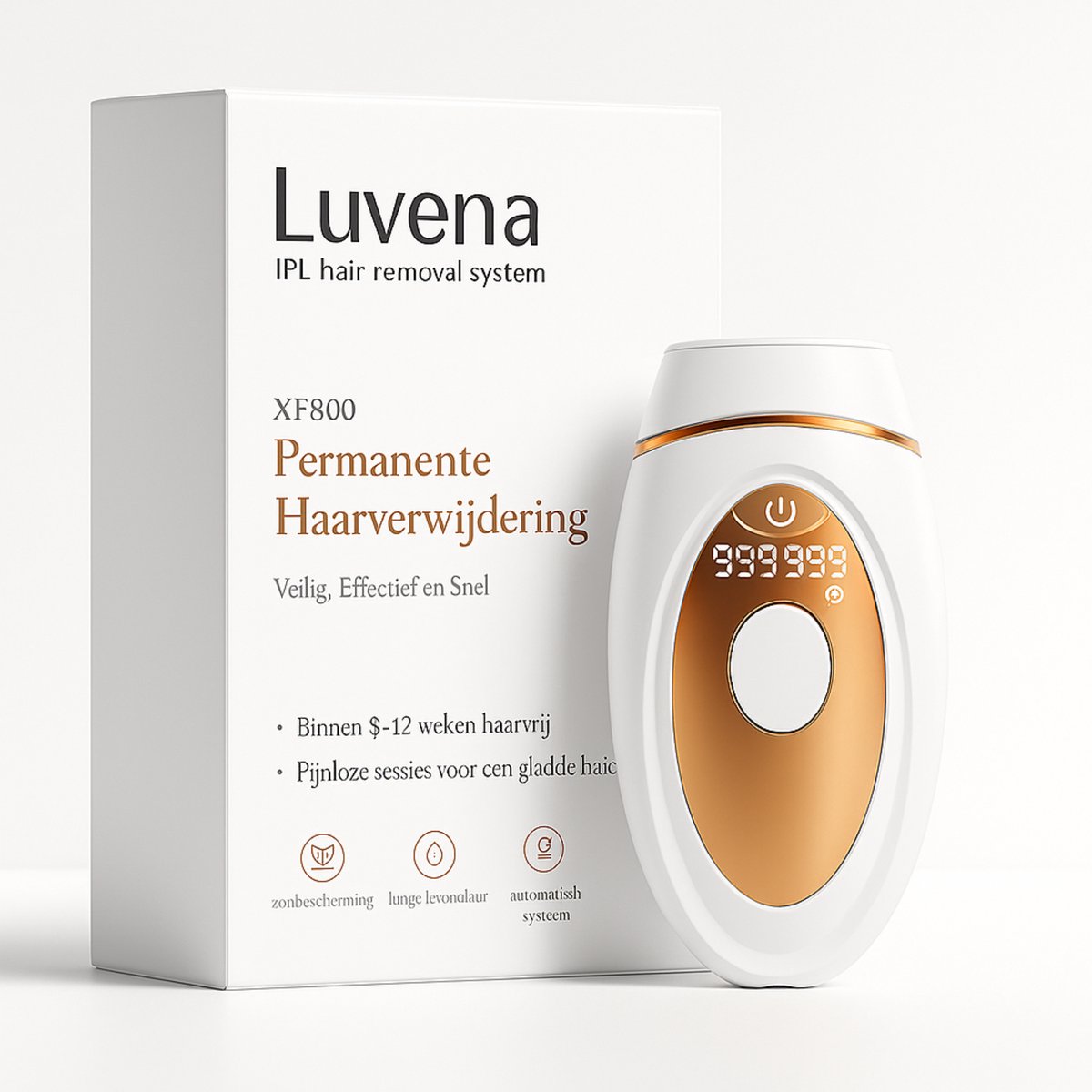 De LUVENA DYLA XF 800 IPL Ontharingsapparaat in één oogopslag