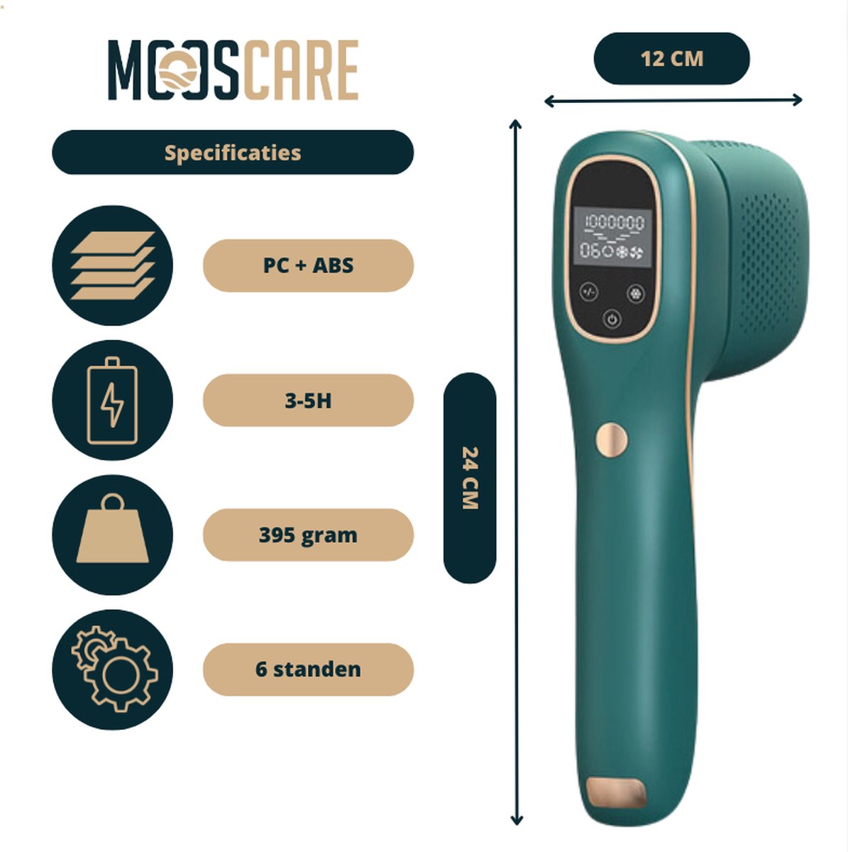 Mooscare IPL Laser Ontharingsapparaat Groen