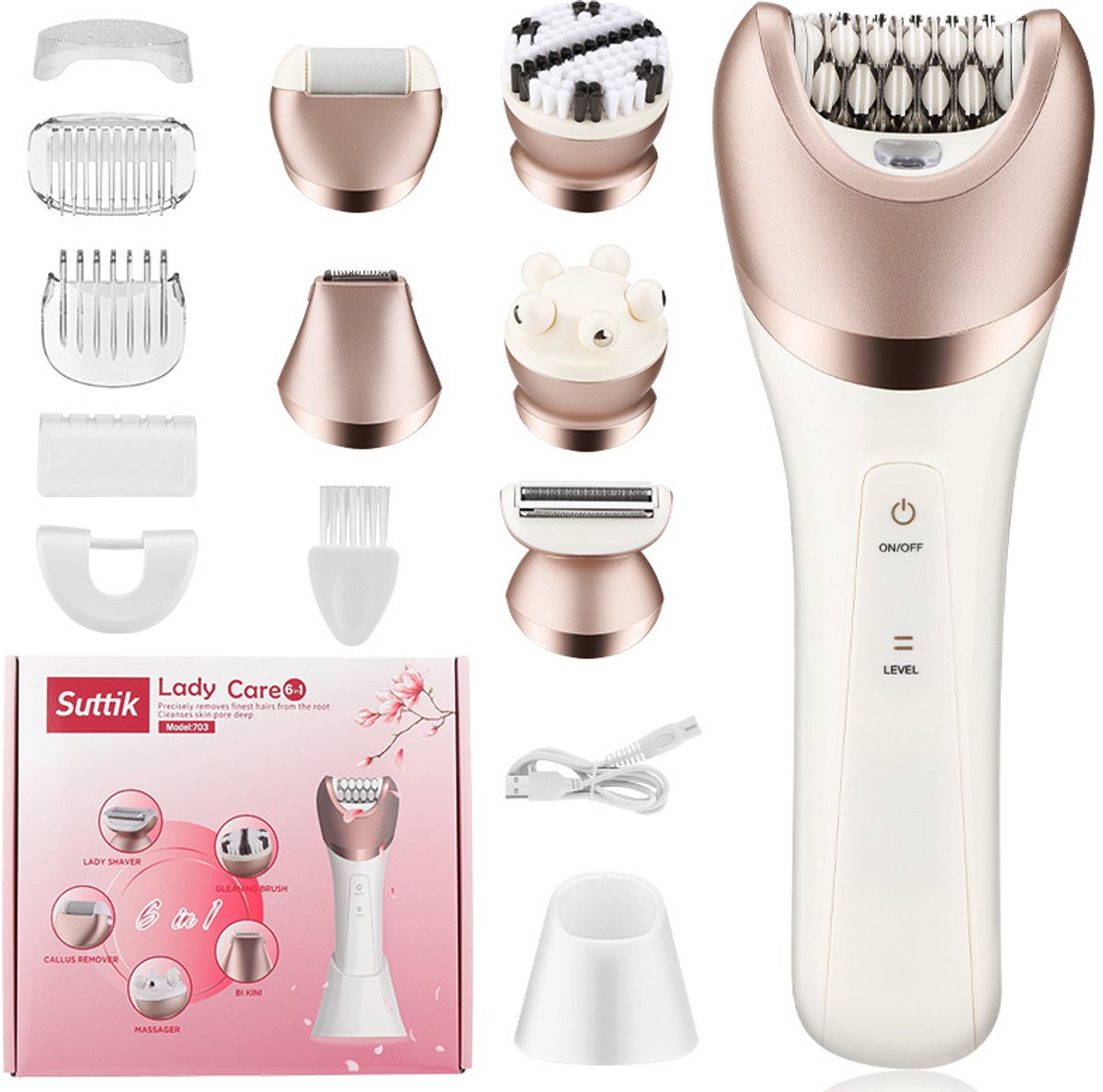 De Multifunctionele 6-in-1 Epilator in één oogopslag