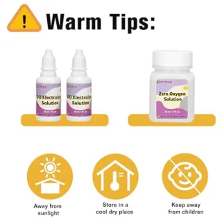 Navulset elektrolyt- en zuurstofoplossing voor meetapparaat – 2×30 ml + 1×50 ml + 6 membraankappen