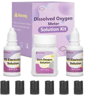 Navulset elektrolyt- en zuurstofoplossing voor meetapparaat – 2×30 ml + 1×50 ml + 6 membraankappen