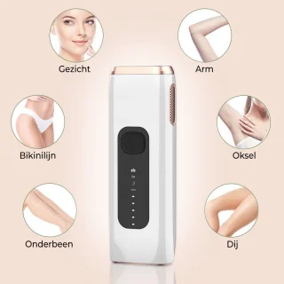 Professionele IPL Laser Ontharingsapparaat - 999.999 Flitsen - Inclusief Protectiebril en Scheermes