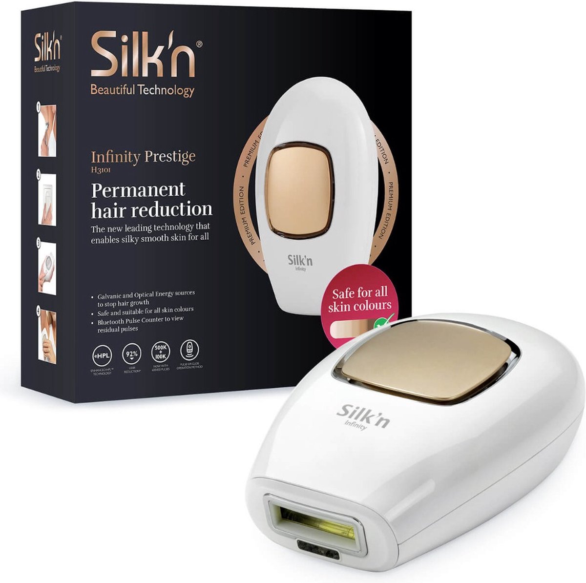 Silk'n Infinity Prestige IPL Ontharingsapparaat Wit