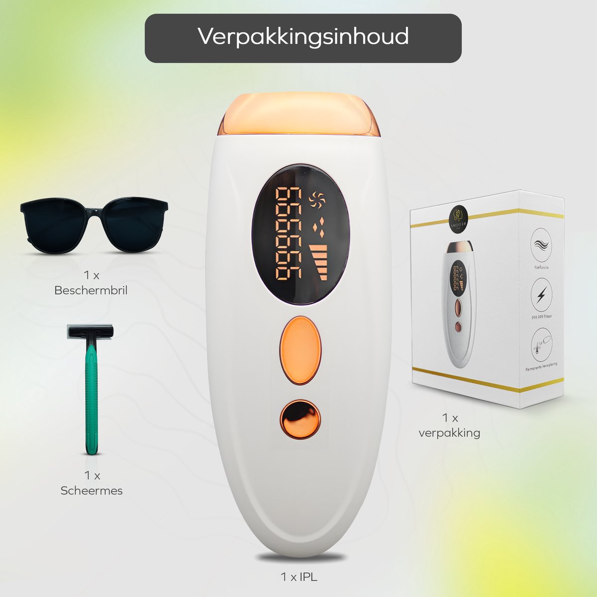 SmoothGlow IPL Laser Ontharingsapparaat