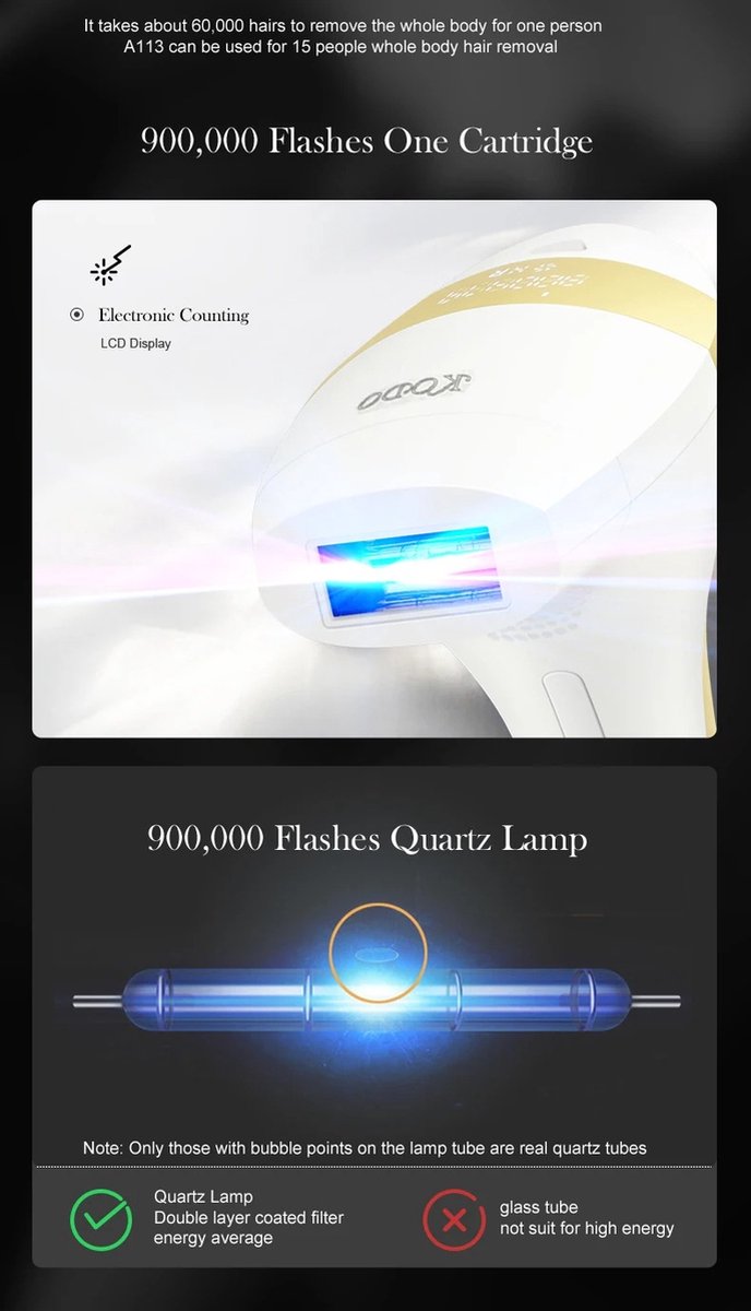 Stemily Ontharingsapparaat Laser 900.000 flitsen