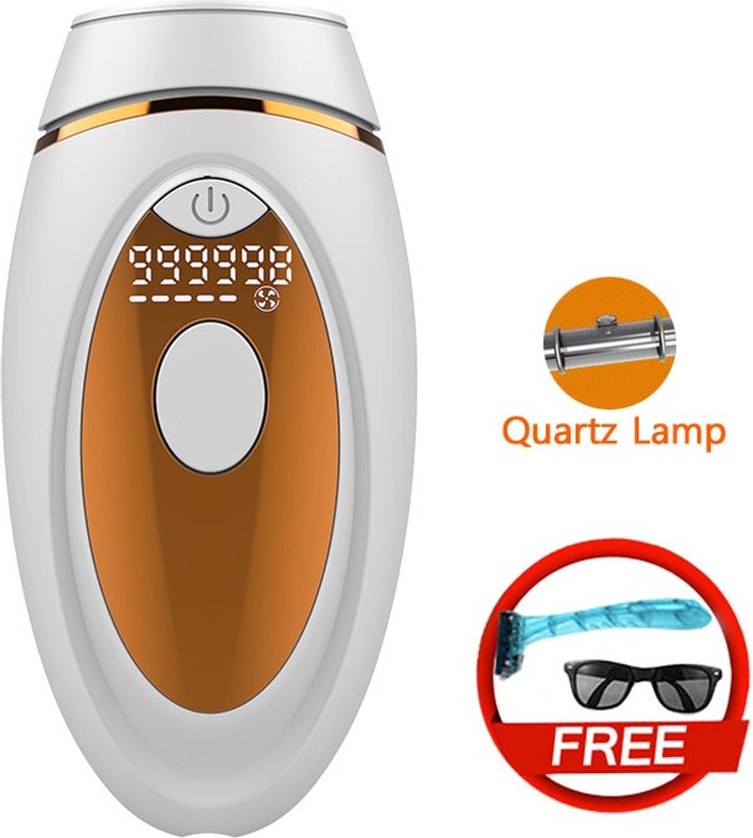 De TechU™ IPL Laser Epilator Wit Goud in één oogopslag