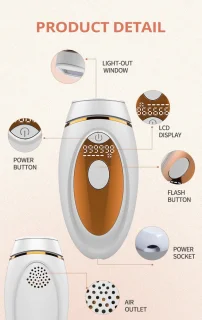 TechU™ IPL Laser Epilator Wit Goud