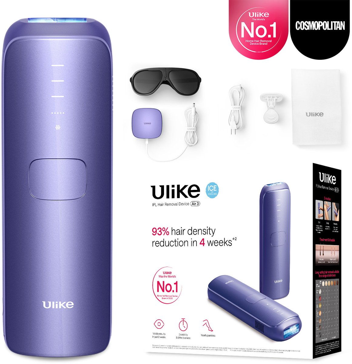 Ulike Air 3 IPL Ontharingsapparaat Paars
