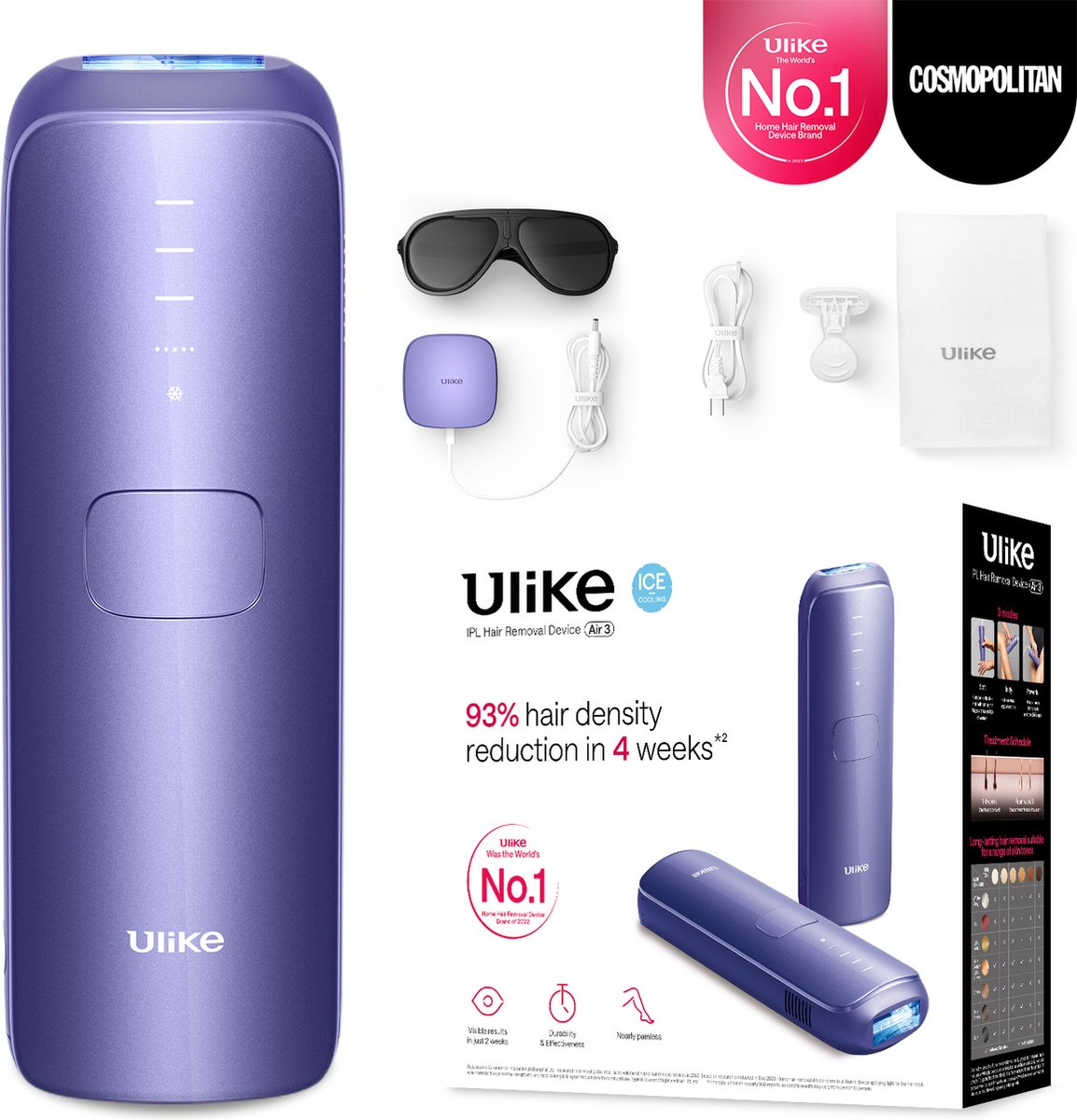 Ulike Air 3 IPL Ontharingsapparaat Paars