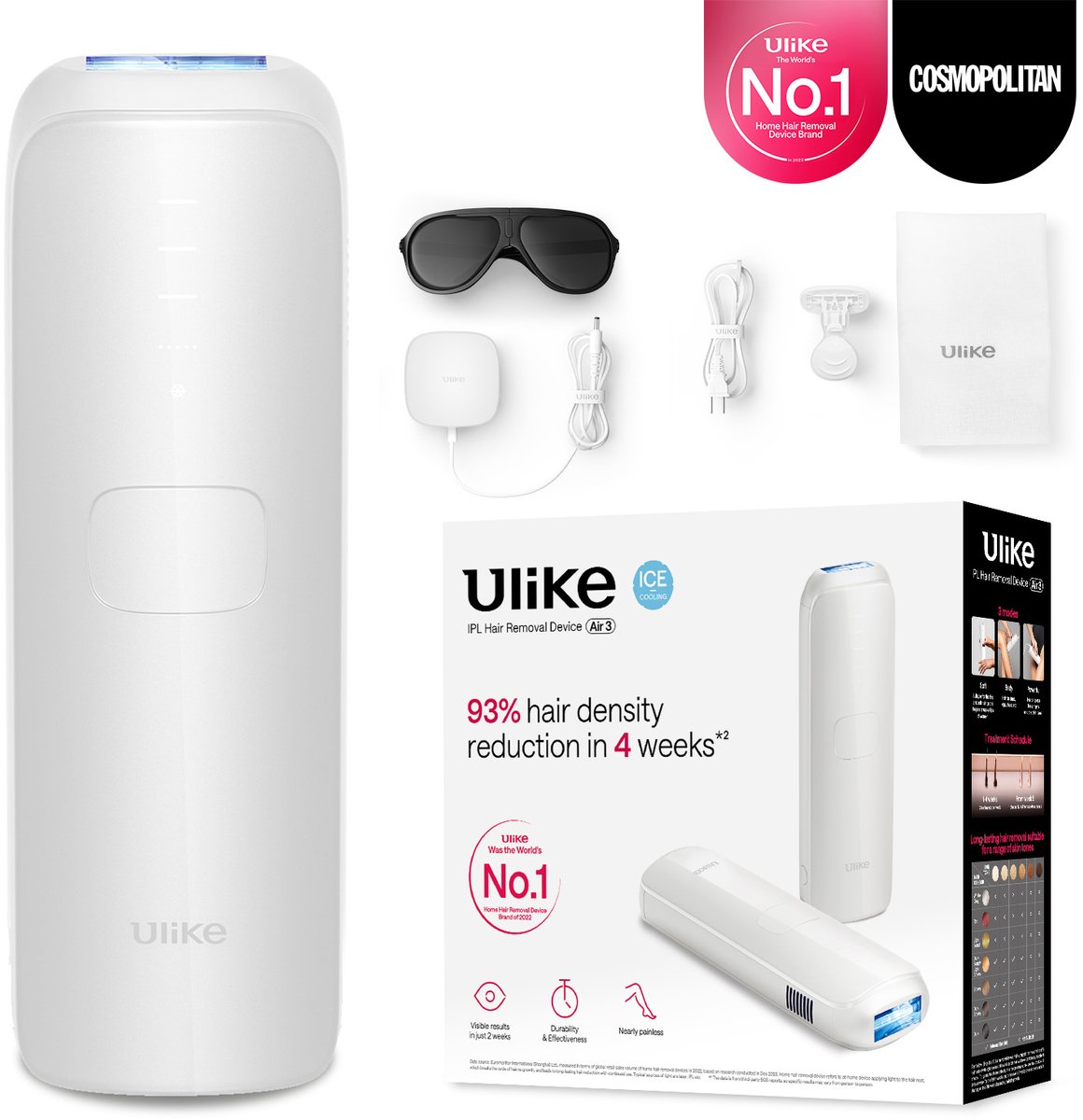 Ulike Air 3 IPL Ontharingsapparaat Wit