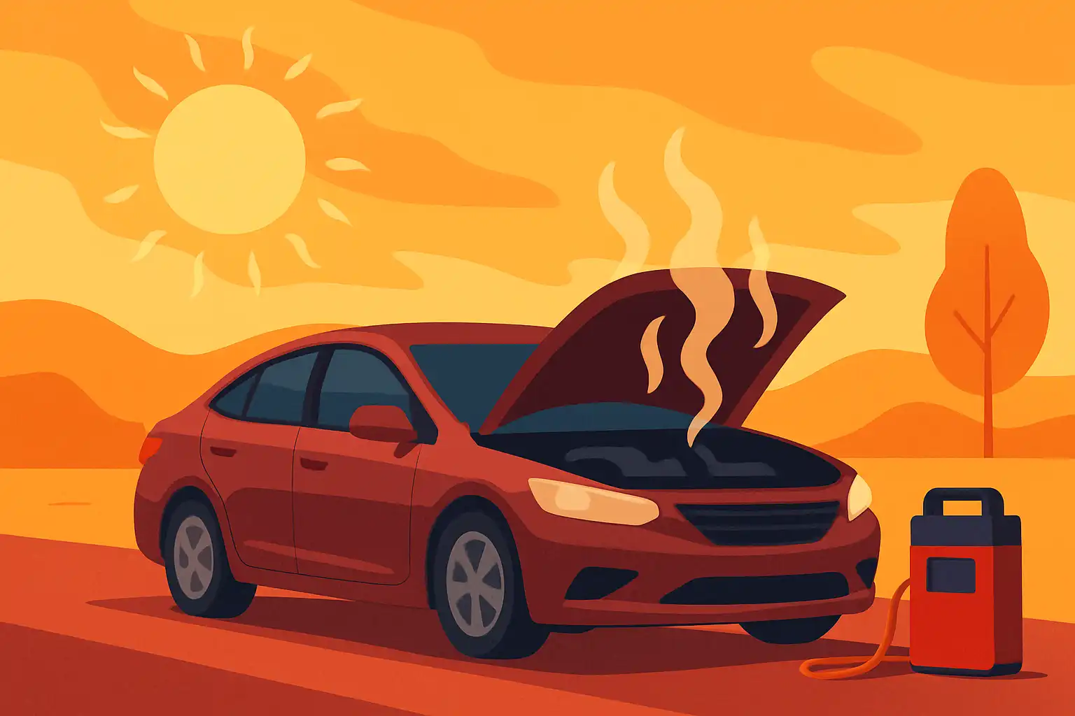 Hittestress onderweg: waarom een jumpstarter ook bij zomerse temperaturen onmisbaar is