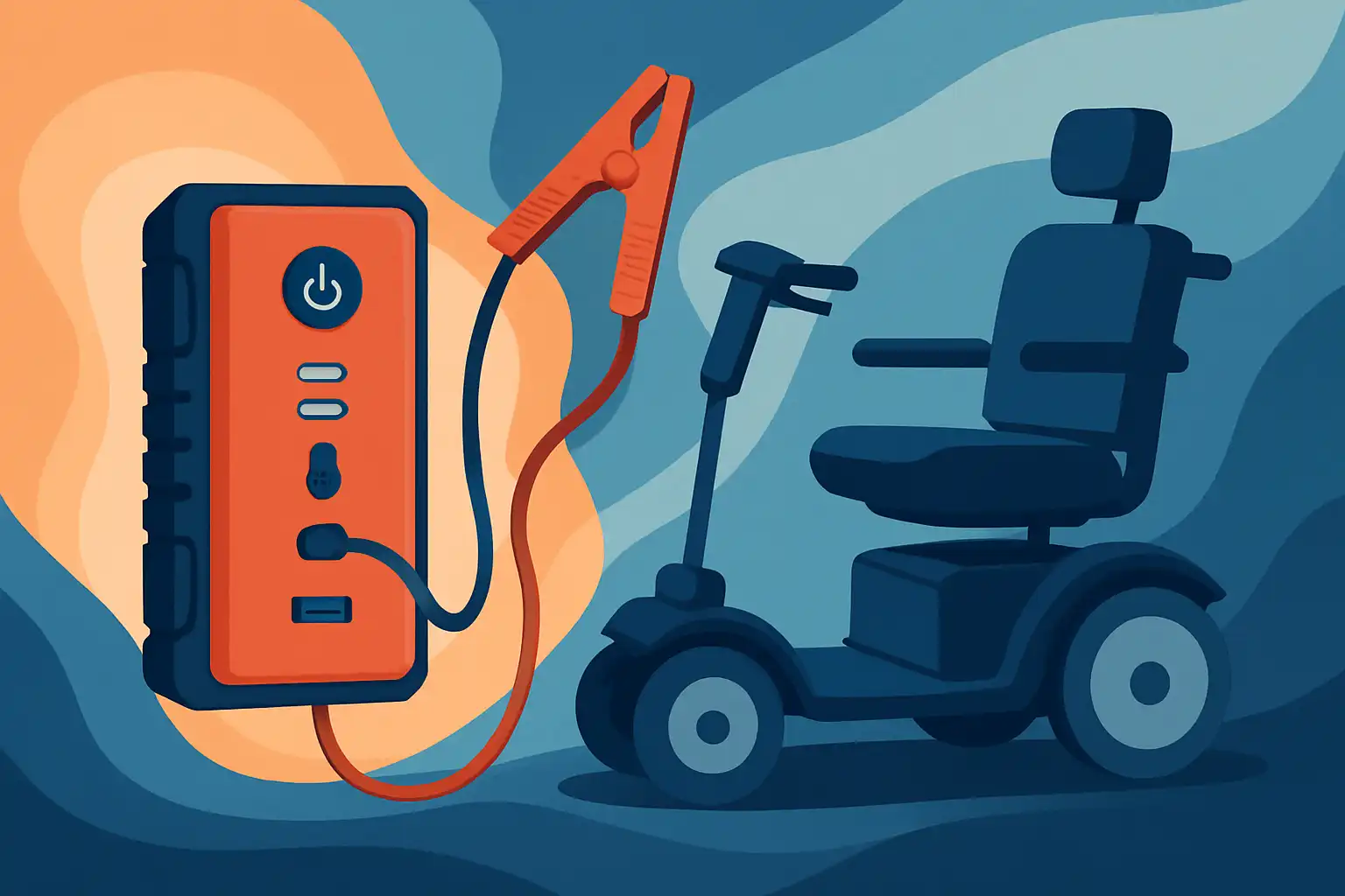 Hoe een jumpstarter je elektrische rolstoel of scootmobiel weer op weg helpt