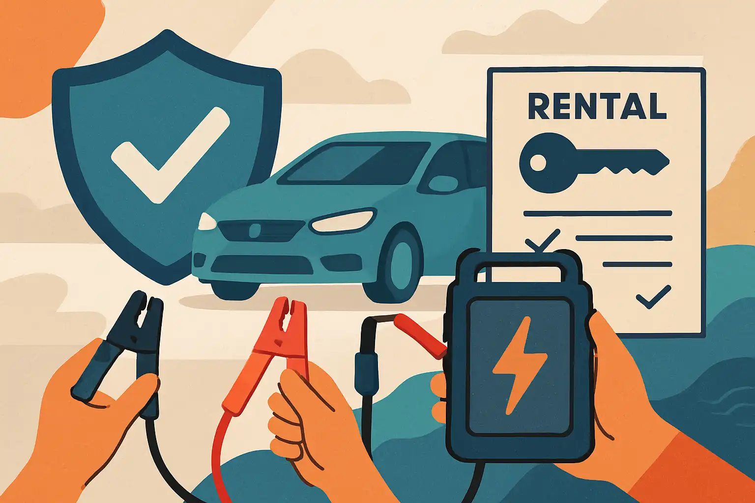 Mag je een jumpstarter gebruiken in een huurauto? wat autoverhuurders en jouw verzekering willen weten