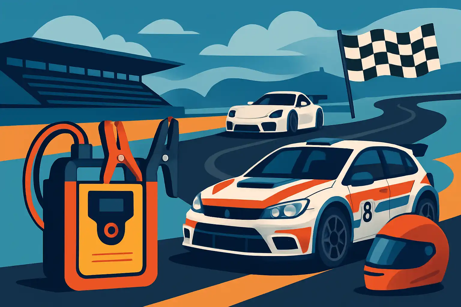 Op het circuit: hoe rally- en trackday-teams slim gebruikmaken van jumpstarters