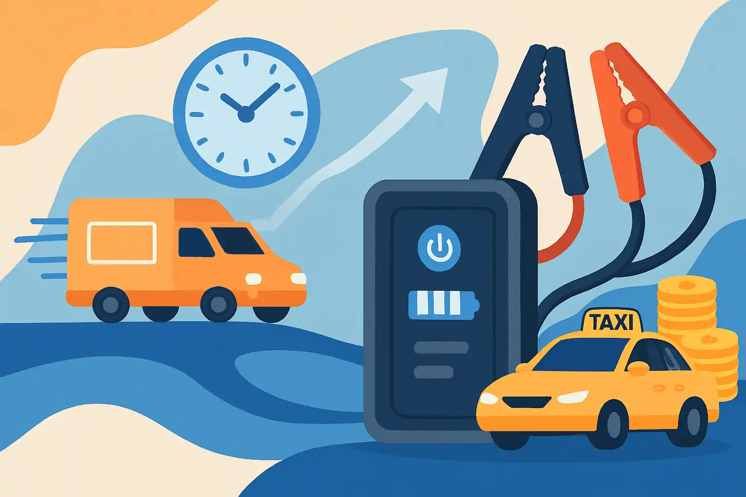 Zo besparen bezorgers en taxichauffeurs tijd en geld met één slimme jumpstarter