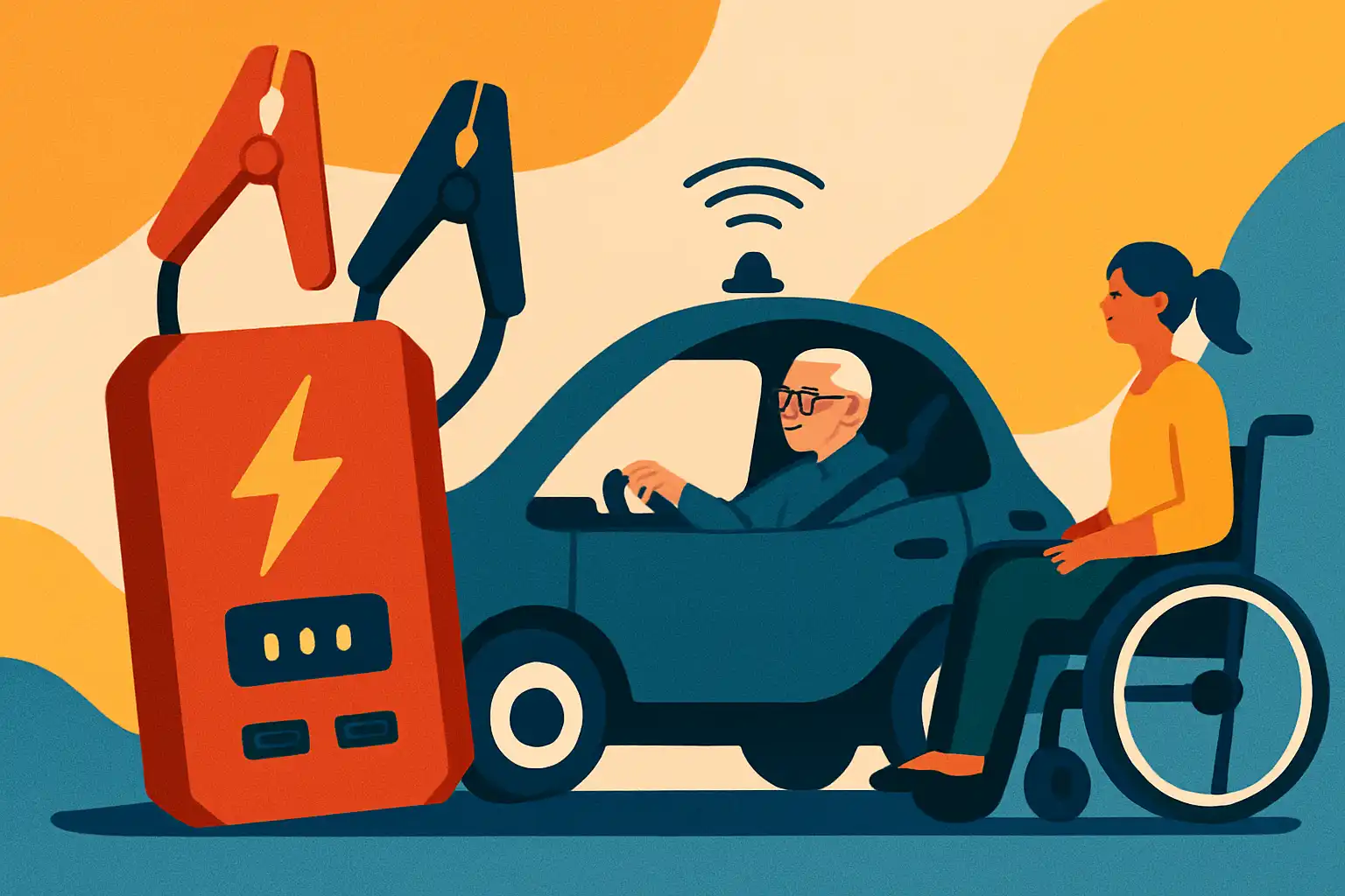 Zo maakt een jumpstarter zelfstandig rijden makkelijker voor ouderen en mensen met een beperking