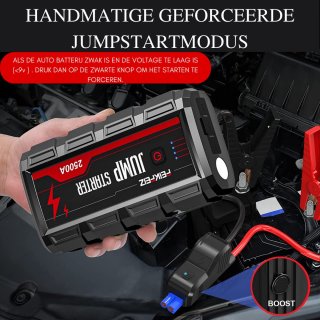 Wat vinden we goed aan de Powerbank Draagbare Jumpstarter - Powerbank - Draagbare Jumpstarter - Jump Starter - Car Jump Starter - 2500A Peak 22800mAh - 12V - Car Battery Starter - USB Quick Charge 3.0