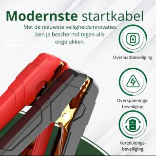 GudeaSmart Krachtige 12V Jumpstarter - 26.800 Mah / 6000A - 7in1 Startkabels Met Powerbank - Starthulp Voor Auto’s Met LED- en SOS Noodlicht- Incl. Opbergcase