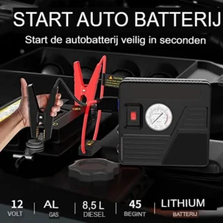 Jumpstarter Voor Auto - Starthulp - Starthulp Voor Auto - Jumpstarter Powerbank - Jumpstarter Met Compressor