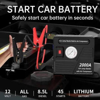 Jumpstarter Voor Auto - Starthulp - Starthulp Voor Auto - Jumpstarter Powerbank - Jumpstarter Met Compressor