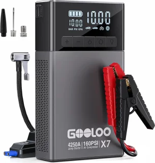 Jumpstarter - Jump Starter - Voor Auto - Emergency Start Power - Draagbare Power Bank - 4250A- Zwart