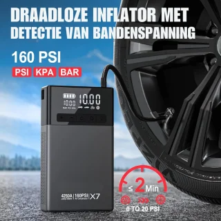 Jumpstarter - Jump Starter - Voor Auto - Emergency Start Power - Draagbare Power Bank - 4250A- Zwart
