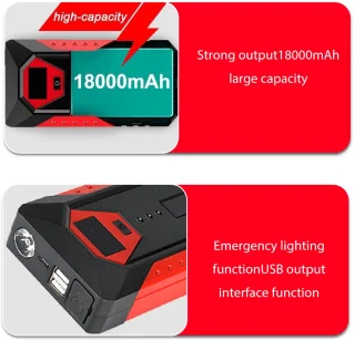 600A Accu Starter 18000mAh Powerbank voor Alle Auto's Noodstart