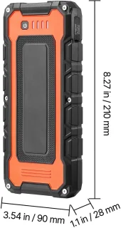 Starthulp 3000 A Peak, Auto-Accu-Powerpack, Draagbare Booster met Luchtcompressor, Startkabels, voor 10 L Benzine-/8 L Dieselmotoren