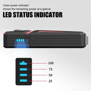 30000mAh Accu Starter Powerbank voor Auto Noodstart Draagbaar