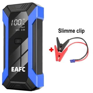 EAFC 12V Jumpstarter voor Auto – 1200A / 10000 mAh – 4-in-1 starthulp draagbare noodstartlader benzine auto powerbank booster accu startapparaat– blauw