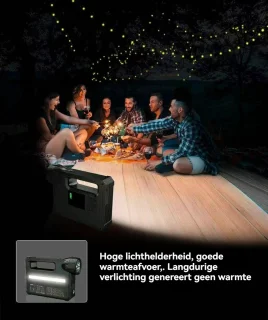 Jumpstarter 12V voor Auto-5-in-1 Multifunctionele Jumpstarter 16000mAh- Jumpstarter voor auto -Dubbele Turbopomp & Banden­drukmeter-2000 lumen LED-verlichting-Type-C Snellader Powerbank-LED-display-Auto/Motor Accu­hulp-In Opbergkoffer